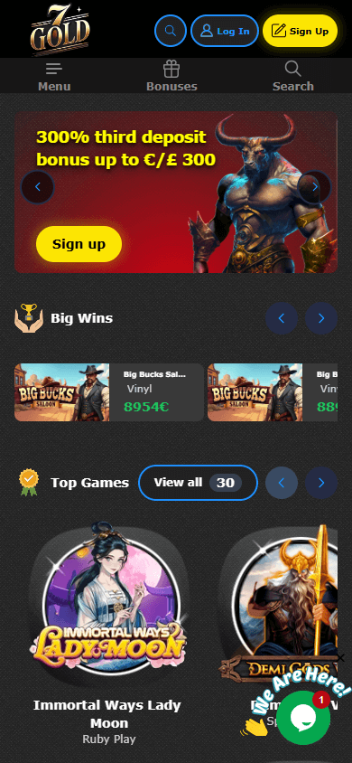 7GOLD Casino Mobile screenshot